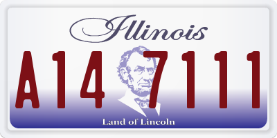 IL license plate A147111