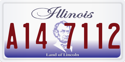 IL license plate A147112