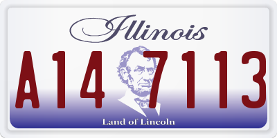 IL license plate A147113