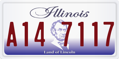IL license plate A147117
