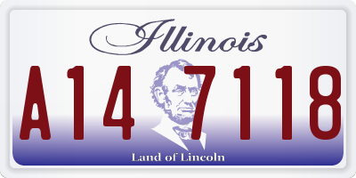 IL license plate A147118