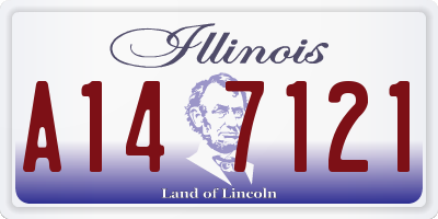 IL license plate A147121