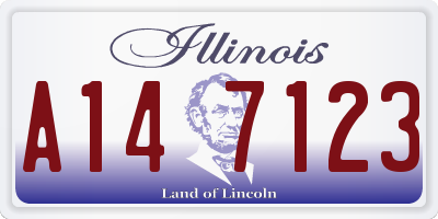 IL license plate A147123