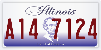 IL license plate A147124