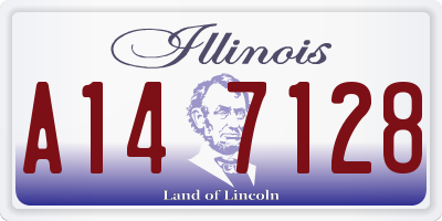 IL license plate A147128