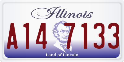 IL license plate A147133