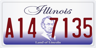 IL license plate A147135