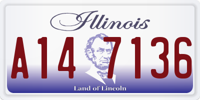 IL license plate A147136