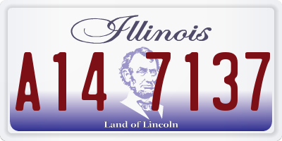 IL license plate A147137