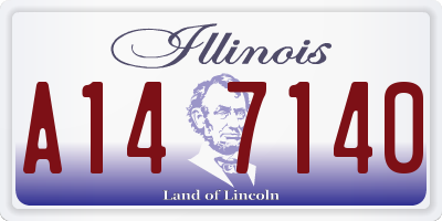 IL license plate A147140