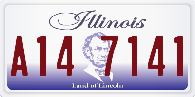IL license plate A147141
