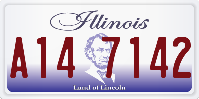 IL license plate A147142