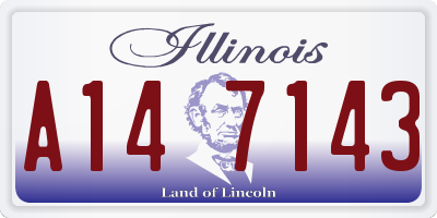 IL license plate A147143