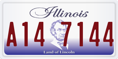 IL license plate A147144