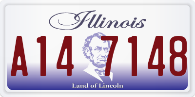 IL license plate A147148