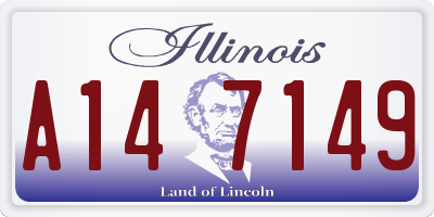 IL license plate A147149