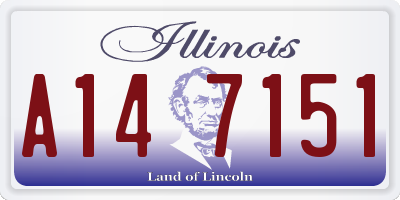 IL license plate A147151