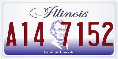 IL license plate A147152