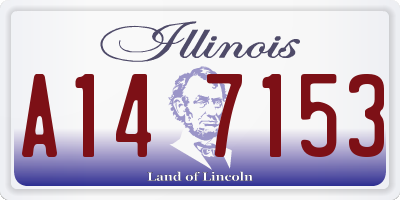 IL license plate A147153