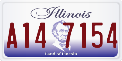 IL license plate A147154