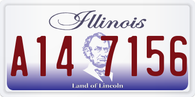 IL license plate A147156