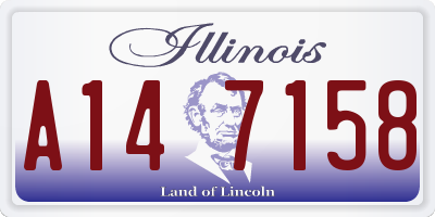 IL license plate A147158