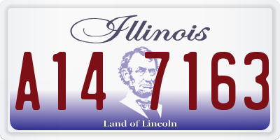 IL license plate A147163