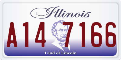 IL license plate A147166