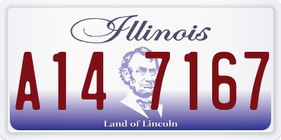 IL license plate A147167