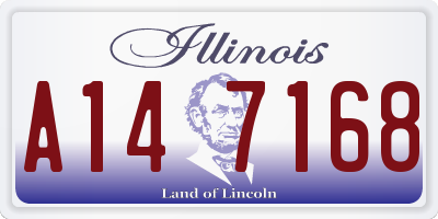 IL license plate A147168