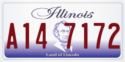 IL license plate A147172