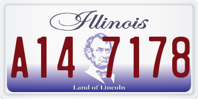 IL license plate A147178