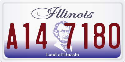 IL license plate A147180