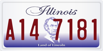 IL license plate A147181