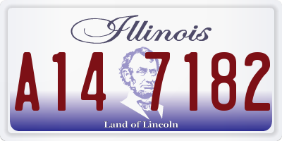 IL license plate A147182