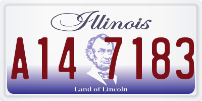IL license plate A147183