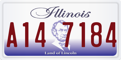 IL license plate A147184