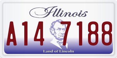 IL license plate A147188