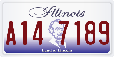 IL license plate A147189
