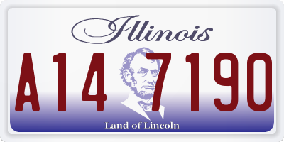 IL license plate A147190