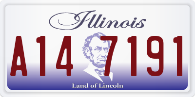 IL license plate A147191