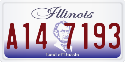 IL license plate A147193