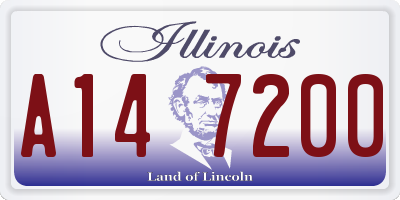 IL license plate A147200