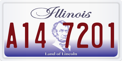 IL license plate A147201
