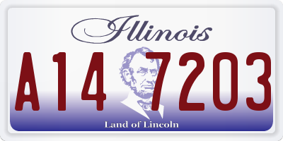 IL license plate A147203