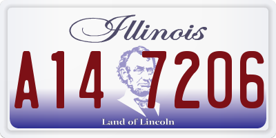 IL license plate A147206