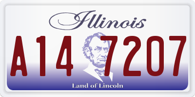 IL license plate A147207