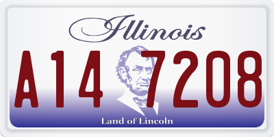 IL license plate A147208