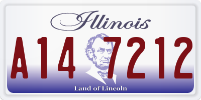 IL license plate A147212