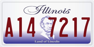 IL license plate A147217